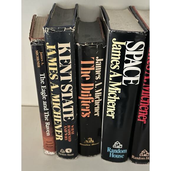 Lot of 9 Vintage James A. Michener Hardback Books – HCDJ Set - Picture 2 of 6